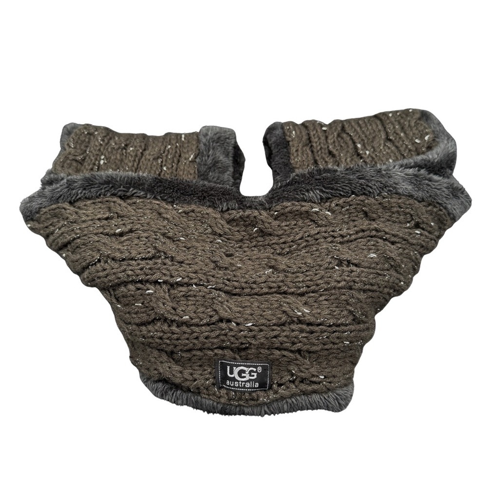 UGG Dark Brown Cable Knit Infinity Scarf
